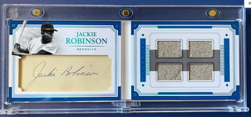 2017 National Treasures 1/1 Jackie Robinson Auto and Game used material