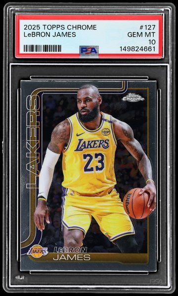 2025 Topps Chrome Lebron James PSA 10