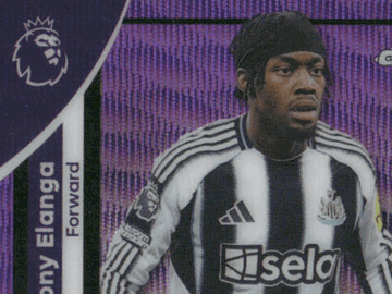 2026 Topps Chrome Premier League Anthony Elanga #CA-AE Purple Wave Refractor /75 Auto Topps