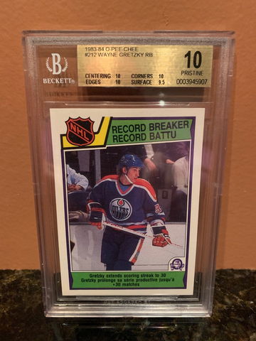 1983-84 O-PEE-CHEE OPC Wayne Gretzky #212 RB BGS 10 Pristine (Pop of 6) *RARE*