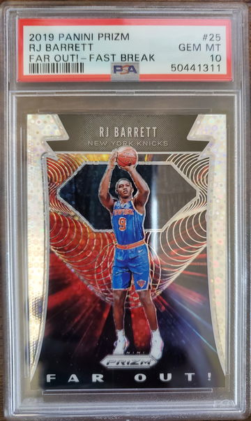 2019 Panini Prizm #25 RC RJ Barrett Far Out Fast Break Prizm PSA 10 GEM-MINT