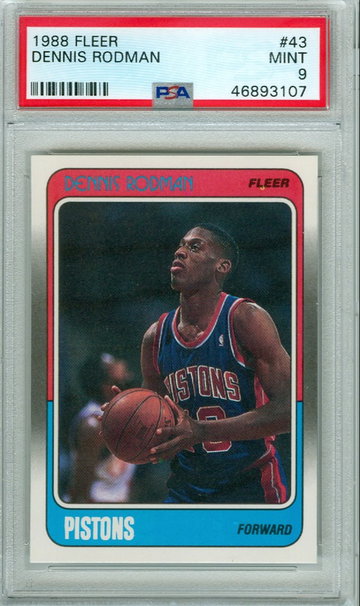 Dennis Rodman 1988 Fleer PSA 9 RC