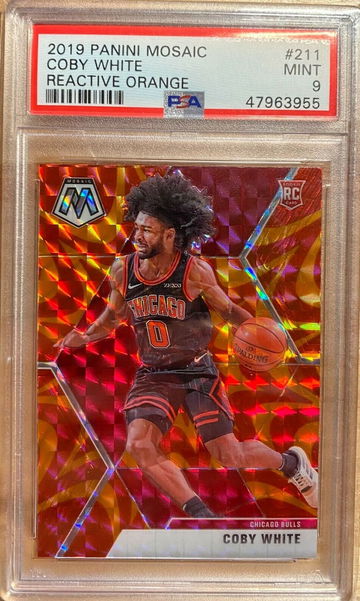2019 Mosaic Reactive Orange Coby White PSA 9 #211 RC