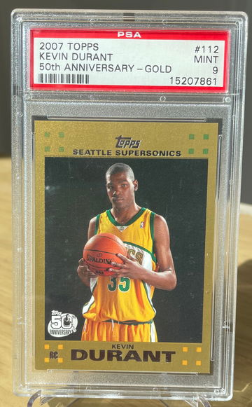 2007 Topps Kevin Durant Gold PSA 9