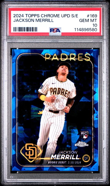2024 Topps Chrome Sapphire Update Series Jackson Merrill #169 PSA 10