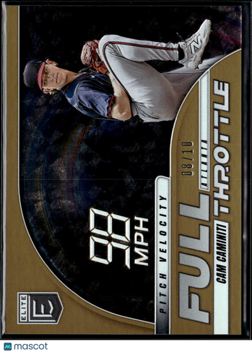 Cam Caminiti 2026 Panini Donruss Elite Baseball Full Throttle Gold /10 Atlanta Braves