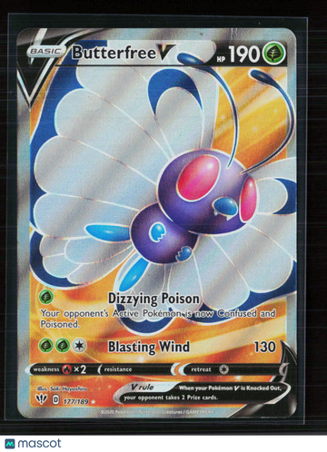 Pokemon 2020 Darkness Ablaze Butterfree V FA #177/189
