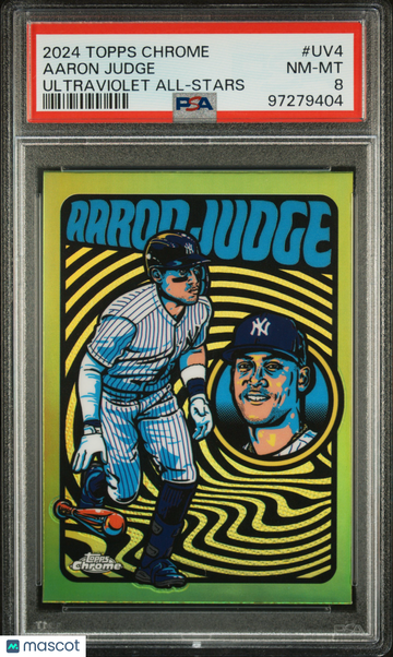 Aaron Judge 2024 Topps Chrome Ultraviolet All-Stars PSA 8