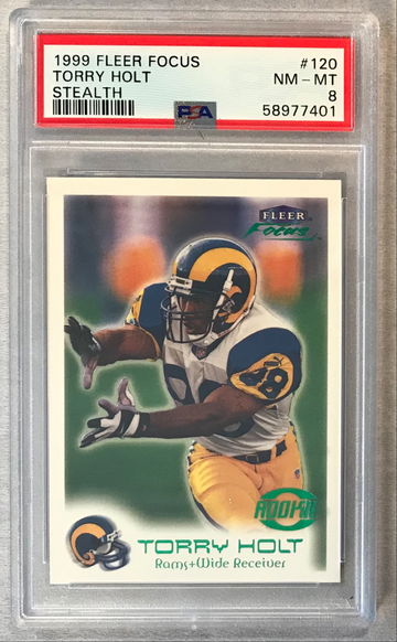 Torry Holt 1999 Fleer Focus Stealth #120 - PSA 8 NM-Mint - Rams #/300