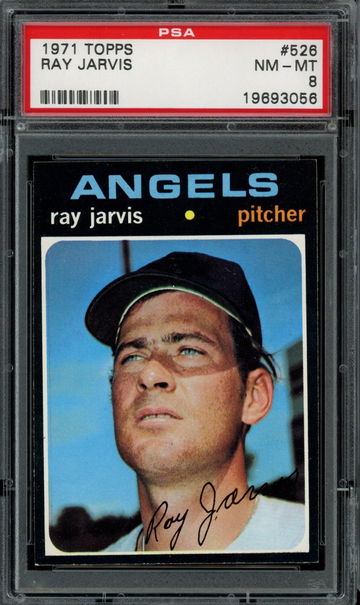 1971 Topps #526 Ray Jarvis PSA 8 Angels
