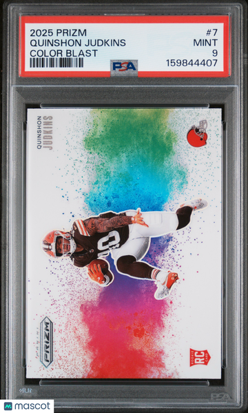 2025 Panini Prizm Color Blast Quinshon Judkins #7 Rookie PSA 9