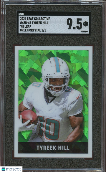 2024 Leaf Tyreek Hill #48B-47 '48 Green Crystal 1 1 SGC 9.5 Leaf