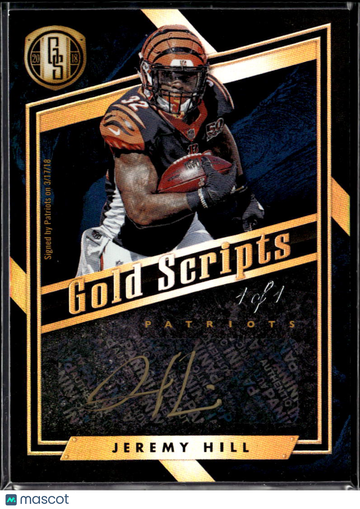 2018 Panini Gold Standard Gold Scripts Jeremy Hill #GOS-JH of
