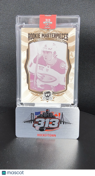 2024-25 Upper Deck The Cup Rookie Masterpieces Cutter Gauthier Anaheim Ducks Magenta Printing Plate Trading Card PREM-11
