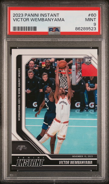 2023 PANINI INSTANT NBA VICTOR WEMBANYAMA #60 RC ROOKIE PSA 9