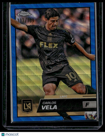 2023 Topps Chrome MLS Carlos Vela #69 Blue Wave Refractor SN