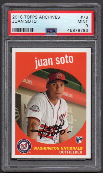 2018 Topps Archives #73 Juan Soto PSA 9 RC