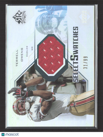 2004 Upper Deck Reflections Select Swatches Terrell Owens #SS-TO /99 Game-Used Jersey