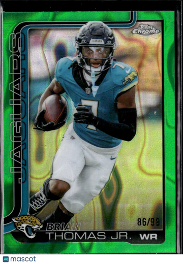 Brian Thomas Jr. 2024 Topps Chrome Green RayWave /99 Jacksonville Jaguars