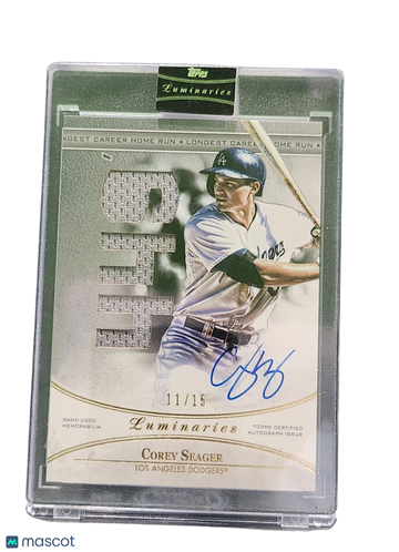 2017 Topps Luminaries Corey Seager #HRKR-CS /15 Home Run Kings Autographed Relic Game-Used Memorabilia