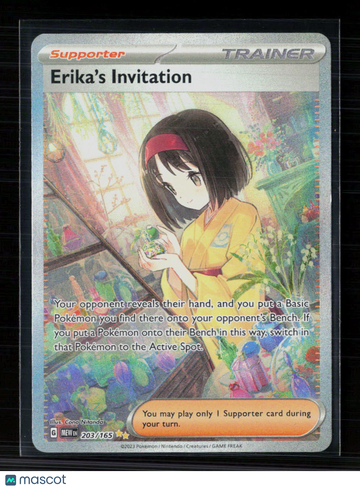 2023 Scarlet & Violet 151 Erika's Invitation Holo Secret Rare FA SAR #203/165