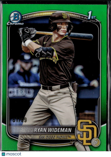 2025 Bowman Chrome Ryan Wideman #BDC-190 Green Refractor /99 1st Bowman