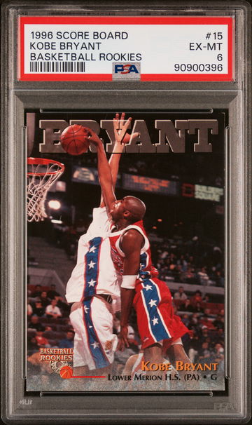 1996 Score Board Basketball Rookies Kobe Bryant #15 PSA 6