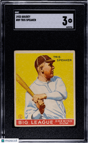 1933 Goudey Tris Speaker #89 SGC 3