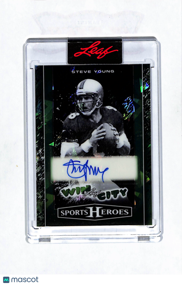2025 Leaf Sports Heroes Win City Steve Young #WC-SY1 Green Emerald