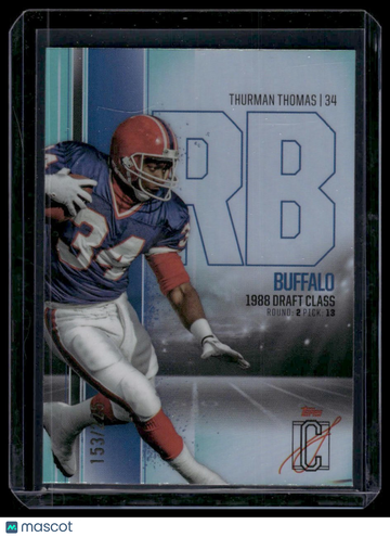2024 Topps Signature Class Thurman Thomas #BCV-5 Base Chrome Variations Veterans SN