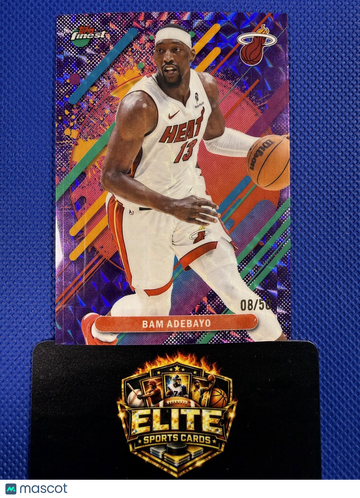 2025-26 Finest Bam Adebayo #252 Purple Geometric Refractor SN