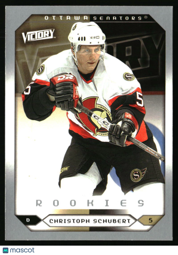 2005-06 Upper Deck Christoph Schubert #294 2005-06 Upper Deck Victory Update Ottawa Senators