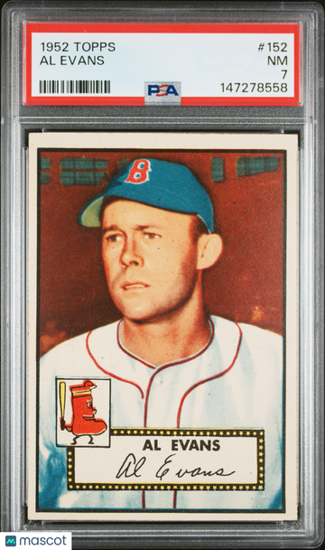 1952 Topps Al Evans #152 PSA 7