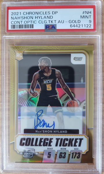 2021-22 Chronicles Draft Basketball - Nah'shon "Bones" Hyland Gold 9/10! PSA 9!