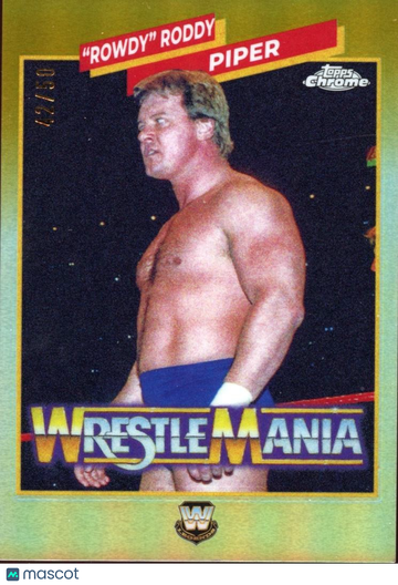 Rowdy Roddy Pipper 2025 Topps Chrome GOLD Refractor WWE Wrestling 42/50