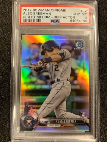 2017 Bowman Chrome Alex Bregman Rookie Refractor PSA 10