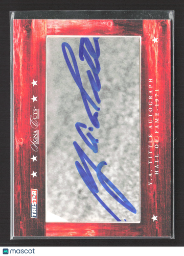 2007 TRISTAR Signa Cuts Y.A. Tittle Cut Signature