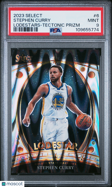 2023 Panini Select Lodestars Stephen Curry #6 Tectonic Prizm PSA 9