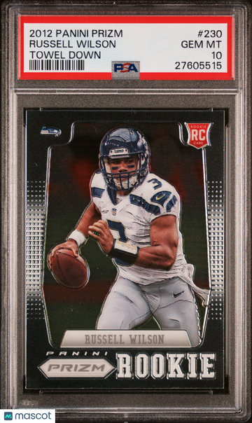 Russell Wilson 2012 Panini Prizm #230 Rookie RC Steelers Seahawks - PSA 10