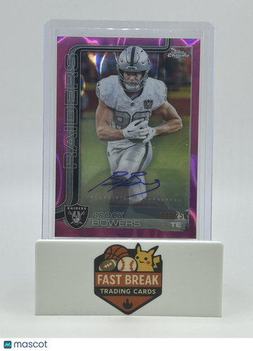 2025 Topps Chrome Brock Bowers #BA-BB Pink Refractor /250