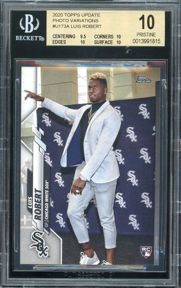 2020 Topps Update U173 Luis Robert RC Photo Variation SP BGS 10 Pristine