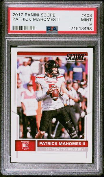 2017 Panini Score Patrick Mahomes II Rookie RC