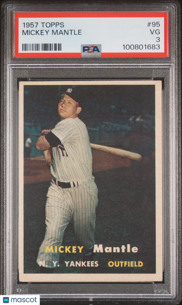 1957 Topps Mickey Mantle #95 PSA 3