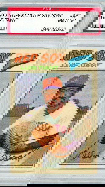 1977 Topps Cloth Stickers Luis Tiant #48 PSA 9 P1268