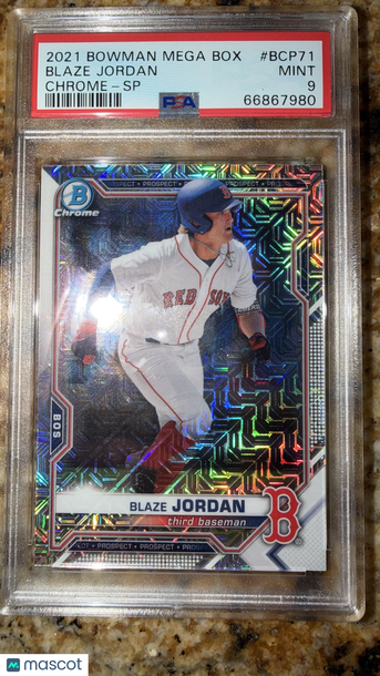 2021 Bowman Mega Box Chrome Blaze Jordan #BCP71 SP PSA 9