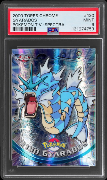 2000 Topps Chrome Tv Gyarados Spectra Chrome PSA 9