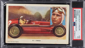 1952 Chocolat L'Aiglon Champions Juan Manuel Fangio ROOKIE #25 PSA 1