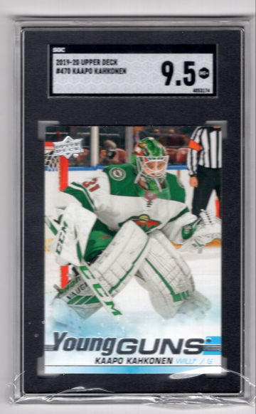 2019-20 Upper Deck Kaapo Kahkonen Young Guns RC SGC 9.5