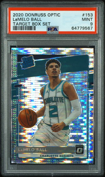🚨💎 2020 Panini Donruss Optic 151 LAMELO BALL Target Box Set - PSA 9 🔴🦋