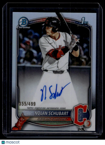 2025 Bowman Draft Nolan Schubart #CPA-NS Chrome Prospect Autographs Refractor SN AU